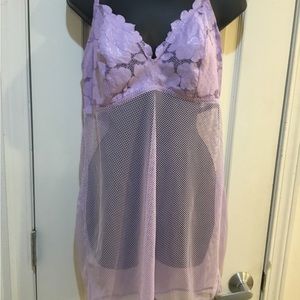 Savage x Fenty purple mesh lingerie set NWT size 2XL
